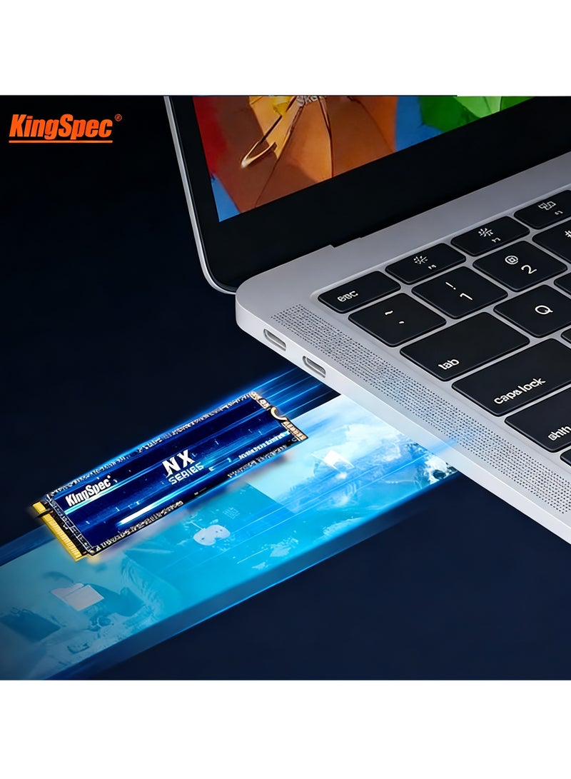 كينجس بيك محرك أقراص KingSpec 2TB M.2 NVMe SSD Gen3x4 – سلسلة NX عالية السرعة داخلي مع ذاكرة فلاش ثلاثية الأبعاد NAND لأجهزة الكمبيوتر المكتبية والمحمولة - Image 4